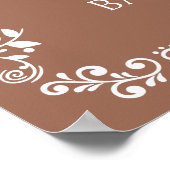 Cielito Lindo Baby Shower Terracotta Welcome Poster (Hoek)