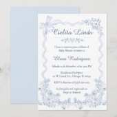 Cielito Lindo Babyshower Uitnodiging Sjabloon (Voorkant / Achterkant)