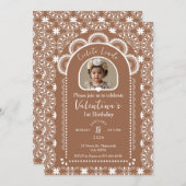 Cielito Lindo Beige 1e verjaardag foto Kaart (Voorkant / Achterkant)