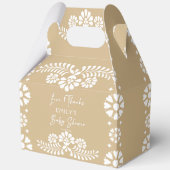 Cielito lindo beige baby shower gunsten bedankdoosjes (Voorkant)