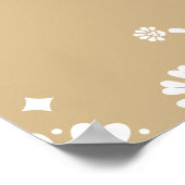 Cielito lindo beige babyshower welkom bord poster (Hoek)