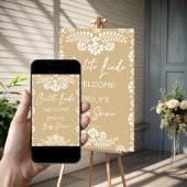 Cielito lindo beige babyshower welkom bord poster