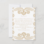 Cielito lindo beige Mexicaans baby shower Bedankkaart (Achterkant)