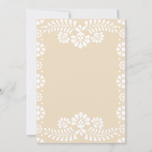 Cielito lindo beige Mexicaans baby shower Kaart (Achterkant)