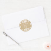 Cielito lindo beige Mexicaans baby shower Ronde Sticker (Envelop)