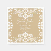 Cielito lindo beige Mexicaans baby shower Servet (Voorkant)