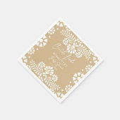 Cielito lindo beige Mexicaans baby shower Servet (Hoek)