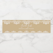 Cielito lindo beige Mexicaans baby shower Waterfles Etiket (Enkel label)