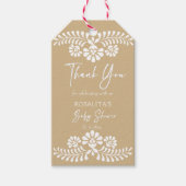 Cielito lindo beige Mexicaanse baby shower gunsten Cadeaulabel (Voorkant)