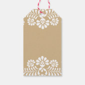 Cielito lindo beige Mexicaanse baby shower gunsten Cadeaulabel (Achterkant)