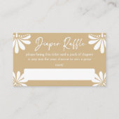 Cielito lindo beige Mexicaanse fiesta luier loteri Informatiekaartje (Voorkant)