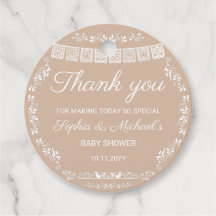 Cielito Lindo Beige Papel Picado Babyfeestje