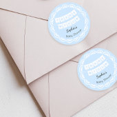 Cielito Lindo Blauw Baby shower Dank u Sticker