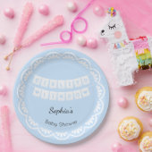 Cielito Lindo Blauw Baby shower Papier Bord (Feest)