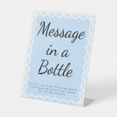 Cielito Lindo Blauw bericht in een flesje Baby sho Reclamebord Met Voetstuk (Voorkant)