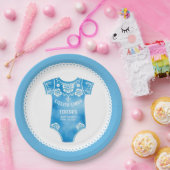 Cielito Lindo blauw bodysuit boy baby shower Papieren Bordje (Feest)