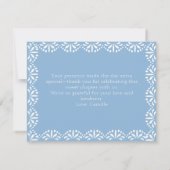 Cielito lindo Blauw Mexicaans Baby shower Bedankkaart (Achterkant)