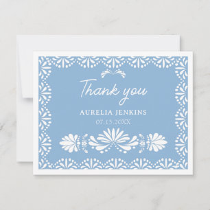 Cielito lindo Blauw Mexicaans Baby shower Bedankkaart