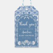 Cielito Lindo Blauw Mexicaans Baby shower Gift Lab Cadeaulabel (Voorkant)