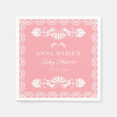 Cielito Lindo Blauw Mexicaans baby shower servet (Voorkant)