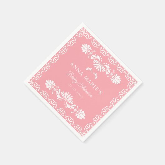 Cielito Lindo Blauw Mexicaans baby shower servet (Hoek)