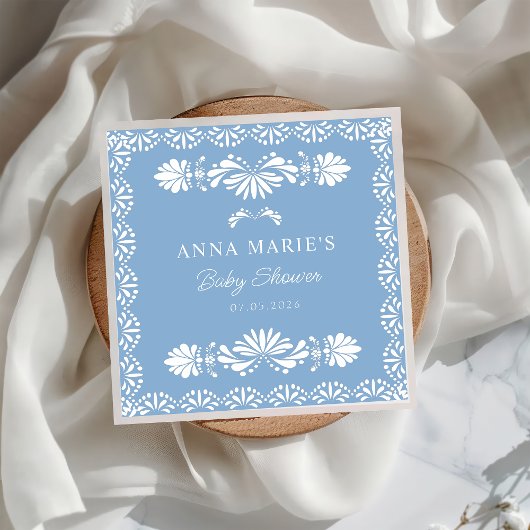 Cielito Lindo Blauw Mexicaanse baby shower servet