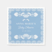 Cielito Lindo Blauw Mexicaanse baby shower servet (Voorkant)