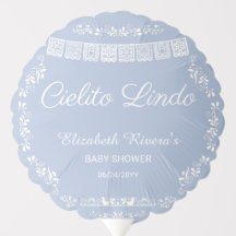 Cielito Lindo Blauwe Papel Picado Baby Shower