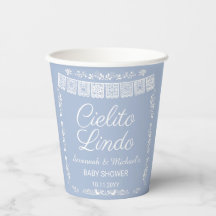 Cielito Lindo Blauwe Papel Picado Baby Shower