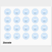 Cielito Lindo Blue Baby shower Ronde Sticker (Vel)