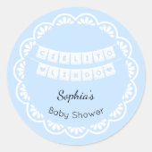 Cielito Lindo Blue Baby shower Ronde Sticker (Voorkant)