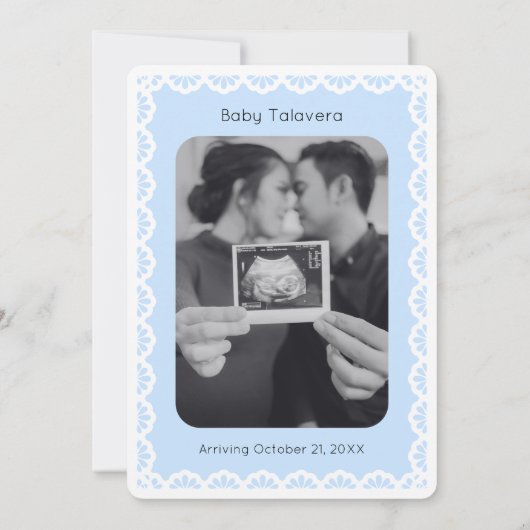 Cielito Lindo Blue Baby shower Uitnodiging (Achterkant)