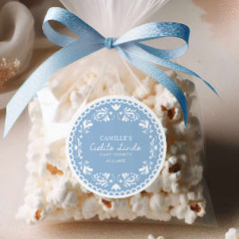 Cielito Lindo Blue Boy Baby shower Ronde Sticker