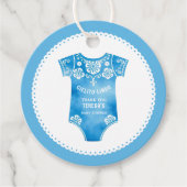 Cielito Lindo blue boy Bedankt baby shower Bedankjes Labels (Voorkant)