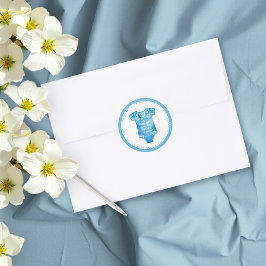 Cielito Lindo blue boy Bedankt baby shower Ronde Sticker