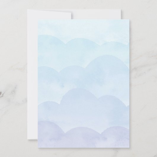 Cielito Lindo Blue Cloudy Sky Baby Boy Shower Kaart (Achterkant)