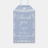 Cielito Lindo Blue Papel Picado Baby Shower Cadeaulabel (Voorkant)