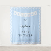 Cielito Lindo Blue Welkom Baby shower Achtergrond Wandkleed (Voorkant)