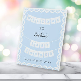 Cielito Lindo Blue Welkom Baby shower Reclamebord Met Voetstuk
