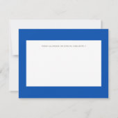 Cielito Lindo Bold Blue Geometric RSVP Card Kaartje (Achterkant)