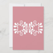 Cielito Lindo Dusty Pink Baptism & First Birthday Kaart (Achterkant)