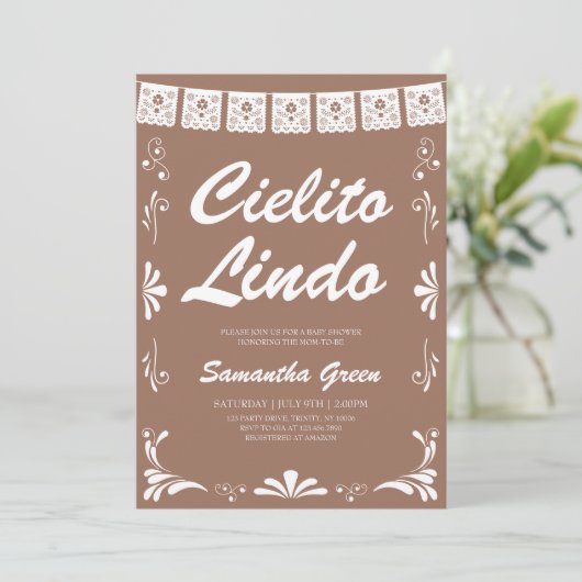 Cielito Lindo Genderneutraal Baby shower Kaart (Staand voorkant)