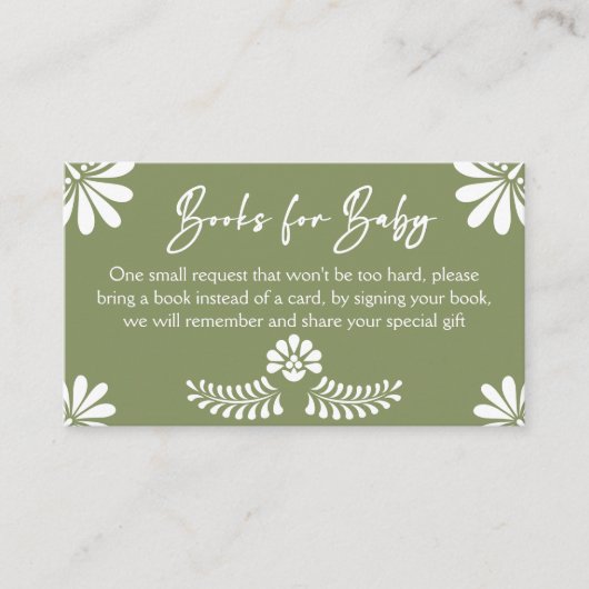 Cielito lindo groen Mexicaanse fiesta boek aanvraa Informatiekaartje (Voorkant)