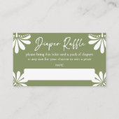 Cielito lindo groene Mexicaanse fiesta luier loter Informatiekaartje (Voorkant)