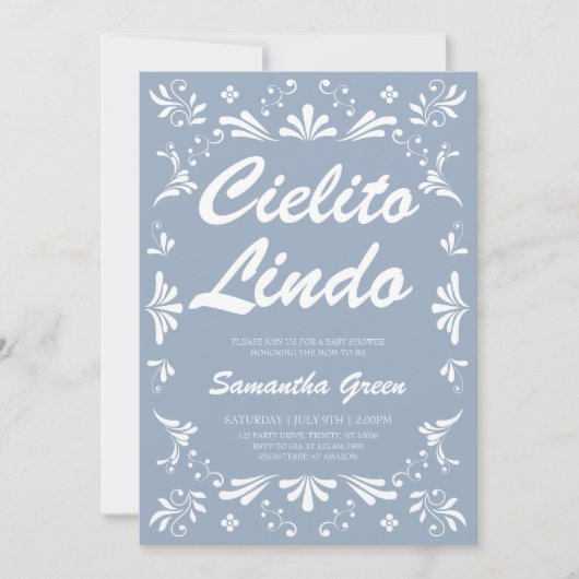 Cielito Lindo Jongens Baby Shower Kaart (Voorkant)