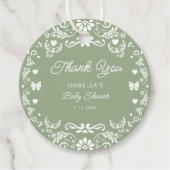 Cielito Lindo Mexicaans Baby shower Dank u Bedankjes Labels (Voorkant)