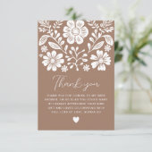 Cielito Lindo Mexicaans Baby shower Dank u Informatiekaartje (Staand voorkant)