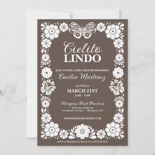 Cielito Lindo Mexicaans Baby shower Kaart (Voorkant)