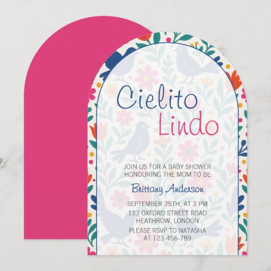 Cielito Lindo Mexicaans Baby shower Kaart (Voorkant / Achterkant)
