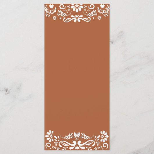 Cielito Lindo Mexicaans Baby shower Menu (Achterkant)